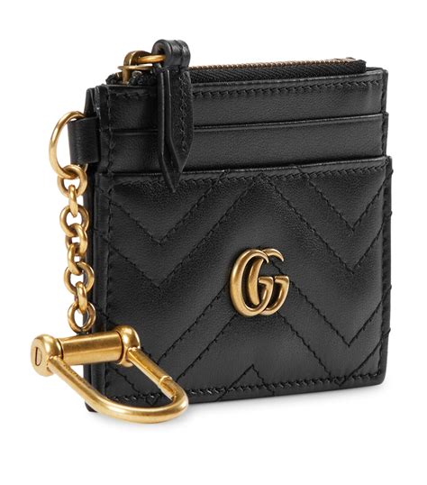 gucci gg marmont leather card holder black|gucci microguccissima card holder.